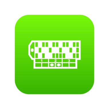 Rulet tablo yeşil simge vektör