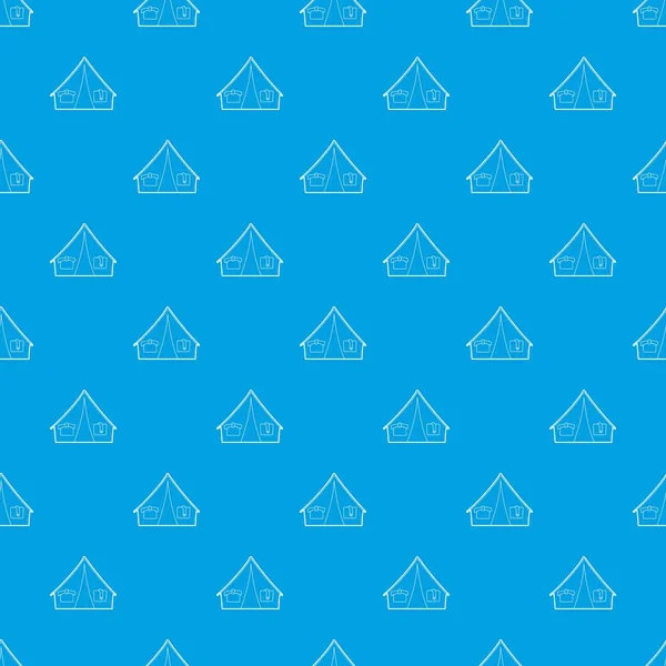 Modèle de tente vecteur sans couture bleu — Image vectorielle