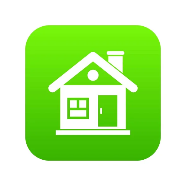 Hus ikonen digital green — Stock vektor