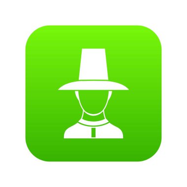 Kore askeri üniforma simgesi dijital yeşil