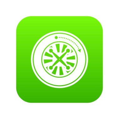 Rulet yeşil simge vektör