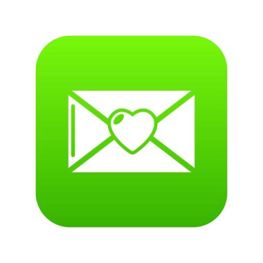 Anne mektup yeşil simge vektör