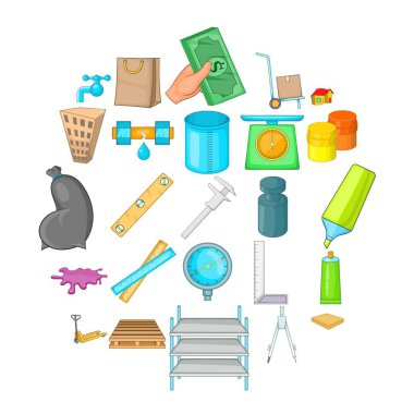 Ev onarım Icons set, karikatür tarzı