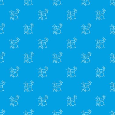 Davul desen vektör kesintisiz mavi