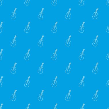 Gitar desen vektör kesintisiz mavi