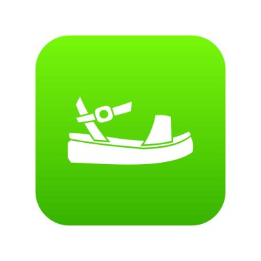 Kadınlar sandale simgesi dijital yeşil