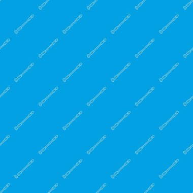 Müzikal boru desen vektör kesintisiz mavi