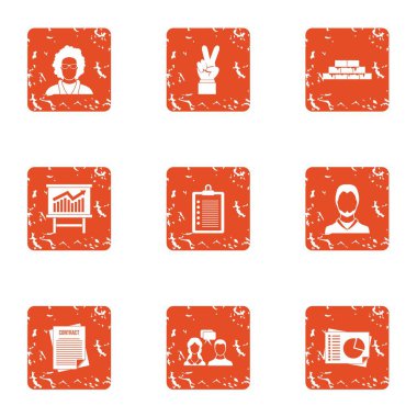 Yükselen bilgi simgeler kümesi, grunge tarzı