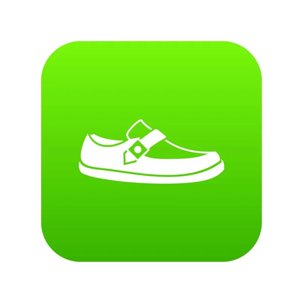 Muži mokasín ikonu digitální zelená — Stockový vektor