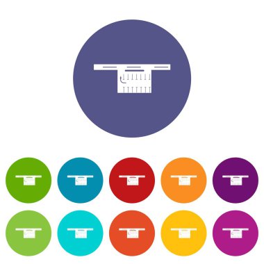 Otopark simgeler vektör renk ayarla