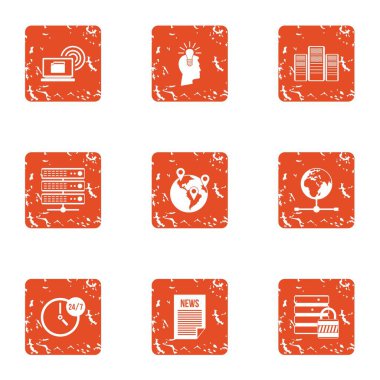 Bütün gün simgeler kümesi, grunge tarzı