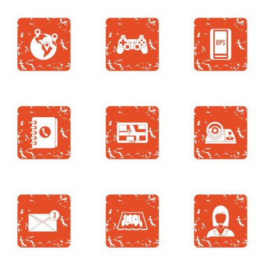 Komisyon yardım simgeler kümesi, grunge tarzı