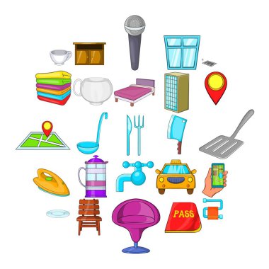 Bursa Icons set, karikatür tarzı