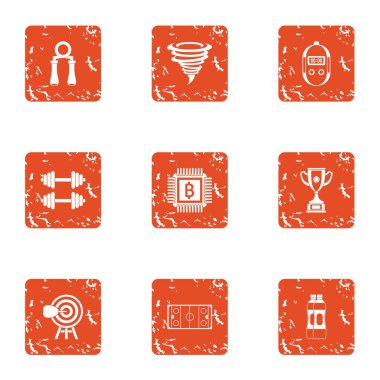 Spor yardım simgeler kümesi, grunge tarzı