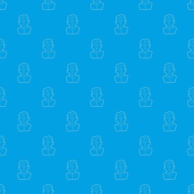 Adam soru desen vektör kesintisiz mavi