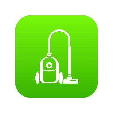 Elektrikli süpürge simgesi dijital yeşil