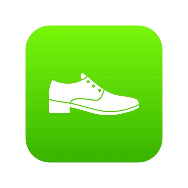Ikon sepatu pria warna hijau digital - Stok Vektor