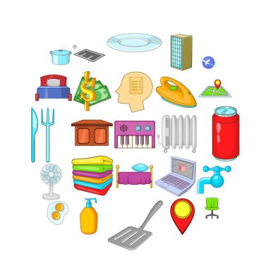 Pub Icons set, karikatür tarzı