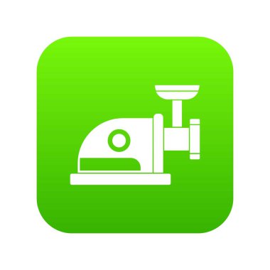 Elektrik değirmeni simgesi dijital yeşil