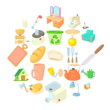 Homeliness Icons set, karikatür tarzı