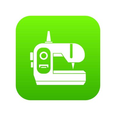 Dikiş makinesi simgesini dijital yeşil