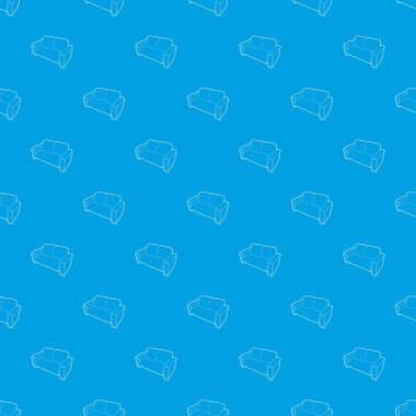 Kanepe desen vektör kesintisiz mavi