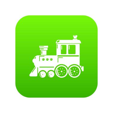 Lokomotif simge yeşil vektör