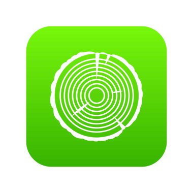 Ağaç halkası simgesi dijital yeşil