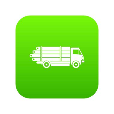 Günlükleri simgesi dijital yeşil yığını ile günlük kamyon