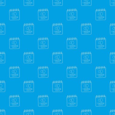 Düğün tarihi desen vektör kesintisiz mavi