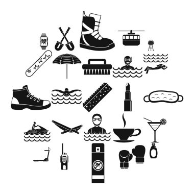 Terapi Icons set, basit tarzı