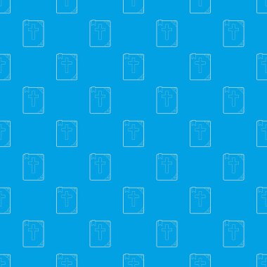 İncil desen vektör kesintisiz mavi