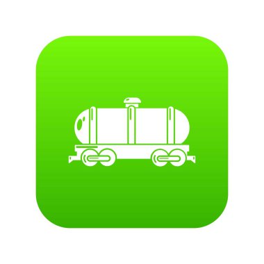 Tank araba yeşil simge vektör