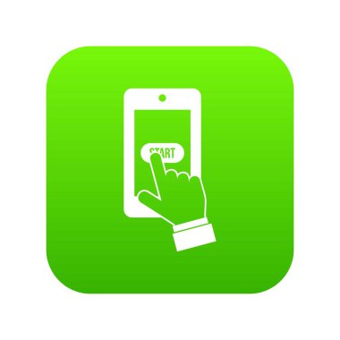 Oyun akıllı telefon simgesine dijital yeşil