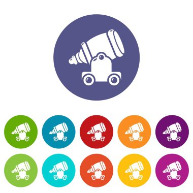 Eski top simgeler vektör renk ayarla