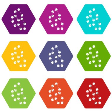 9 vektör triptofan Icons set