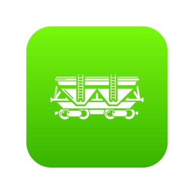 Vagon yeşil simge vektör