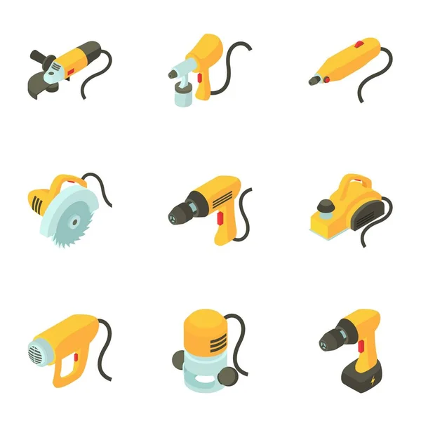 Conjunto de iconos de instrumento, estilo de dibujos animados — Vector de stock