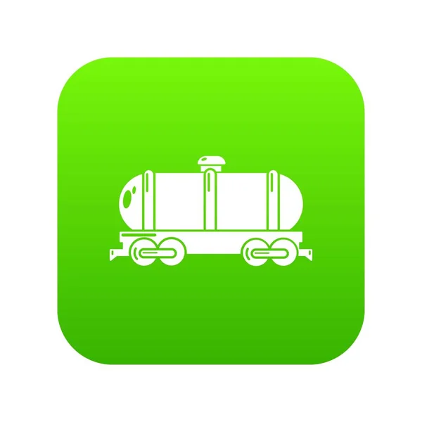 Tankwagen-Symbol grüner Vektor — Stockvektor