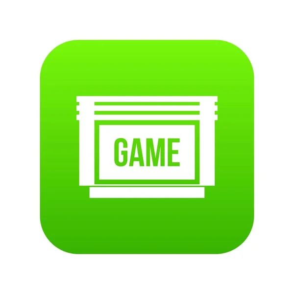 Digital πράσινο εικονίδιο κασέτα παιχνιδιού — Διανυσματικό Αρχείο
