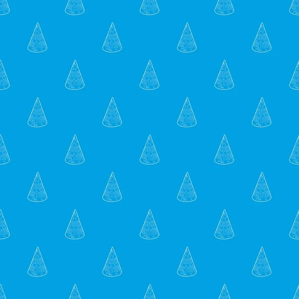 キャップのパターン ベクトルのシームレスなブルー — ストックベクタ