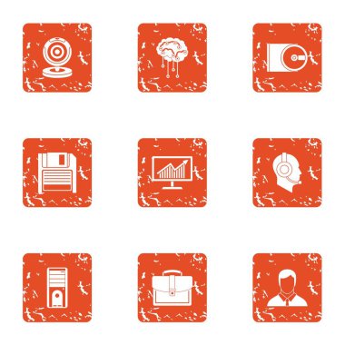 İstihbarat bilgileri simgeler kümesi, grunge tarzı