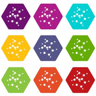 9 vektör valin Icons set