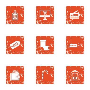 Tutku satış simgeler kümesi, grunge tarzı