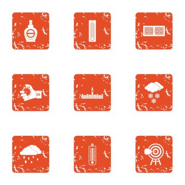 Kış kayıt simgeler kümesi, grunge style