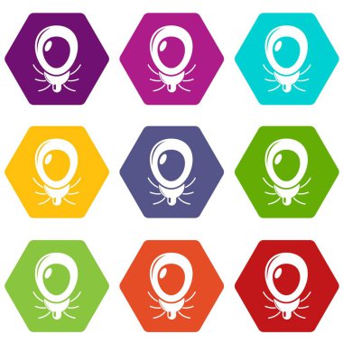 9 vektör fare virüs Icons set