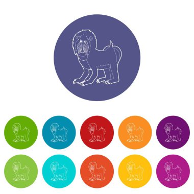 Mandrill'di simgeler vektör renk ayarla