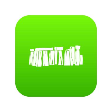 Stonehenge simgesi dijital yeşil