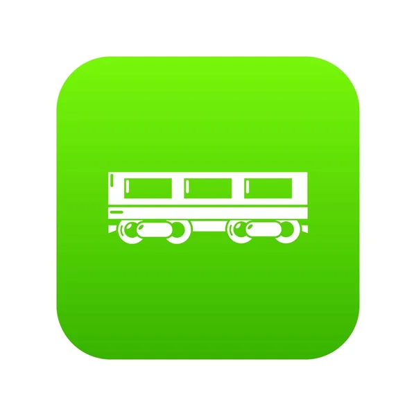 旅客運送緑のアイコン ベクトル — ストックベクタ