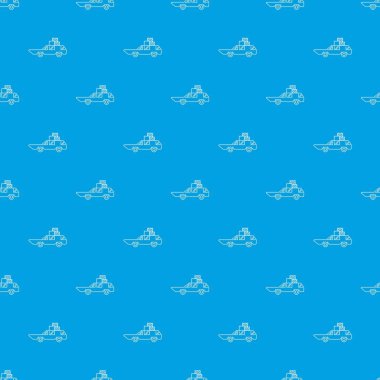 Hatchback kutuları desen vektör kesintisiz mavi